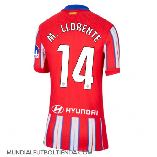 Camiseta Atletico Madrid Marcos Llorente #14 Primera Equipación Replica 2024-25 para mujer mangas cortas